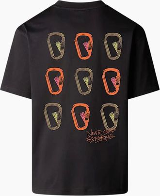 The North Face Mens The North Face Mens T Shirts NSE Oversized Crew Neck Short Sleeve Cotton - Black - Size: 42