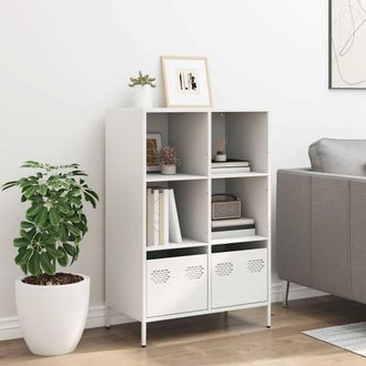 Berkfield Home Highboard&not;White 68x39x103.5 cm Steel in White