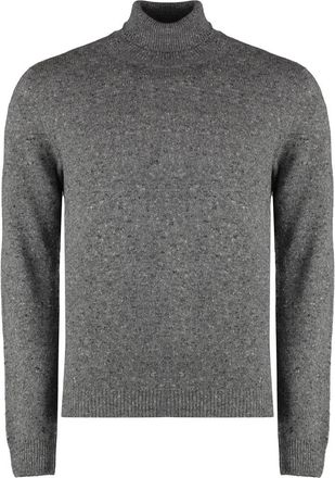 THE (ALPHABET) Cashmere mix coltrui trui - Heren - Cashmere truien - Grijs - S - Leer - Truien & Vesten