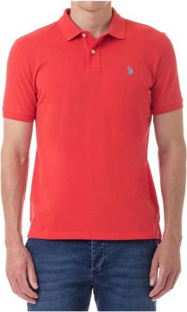 U.S.Polo Association Polo Shirt met Korte Mouwen - Heren - Polos - Rood - 2XL - Katoen - Tops
