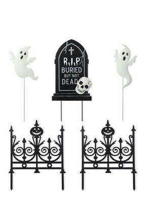 Glitzhome Set of 5 Halloween MetalGraveyard Set Yard Stakes in Black at Nordstrom, Size Medium