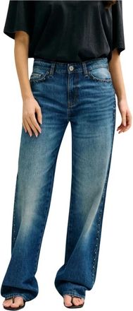 Guess Straight Jeans - Dames - Regular Fit Jeans - Blauw - W27 - Jeans