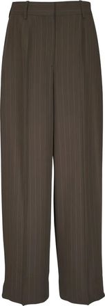 Toteme Pantaloni ampi gessati - Marrone