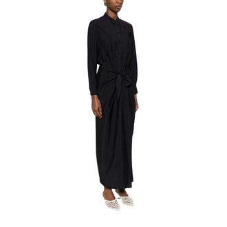 Emporio Armani Fluid Techno Rayon Jurk - Dames - Jurken - Blauw - Maat: XS Viscose
