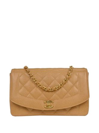 Chanel 1994-1996 medium Diana shoulder bag - Neutrals