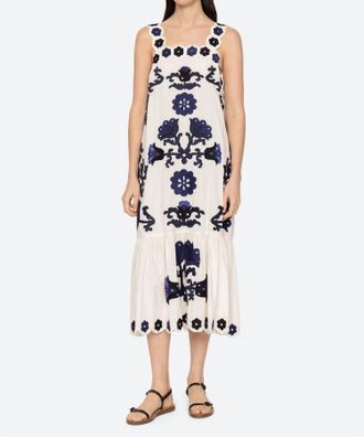 Sea New York Catrine Midi Dress In Blue