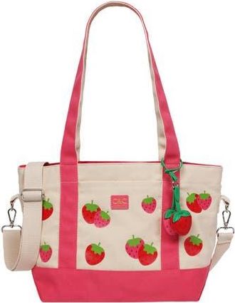 C&C California Strawberry Print Tote Bag in Pink at Nordstrom Rack