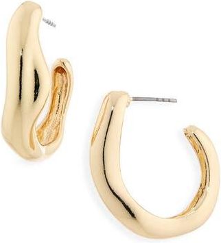 Nordstrom Rack Molten Hoop Earrings in Gold at Nordstrom Rack