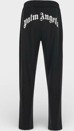 Palm Angels Mens Curved Logo Track Pants Black - Size X-Small