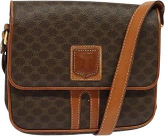 Celine Pre-owned Cross Body Bags, female, Brown, Size: ONE SIZE Pre-owned Canvas Cross Body Bag