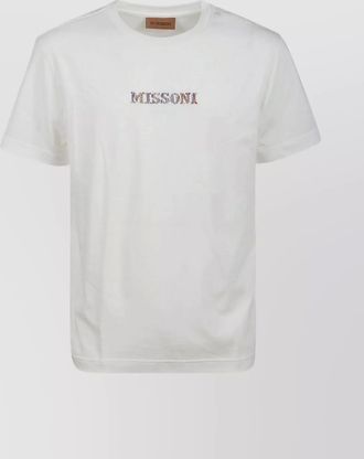 Missoni crew neck embroidered design short sleeves