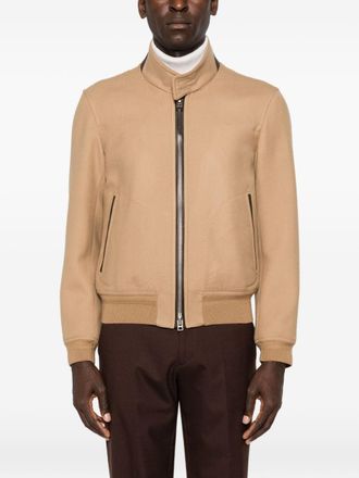 Tom Ford Virgin Wool and Silk Jacket - Beige