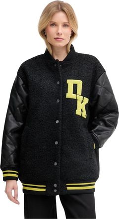DKNY Varsity Jacket - Dames - Bomber jackets - Zwart - S - Leer - Jassen
