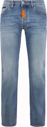 Philipp Plein Jeans, Heren, Blauw, W36, Katoen, Straight Supreme Fit Jeans Basic