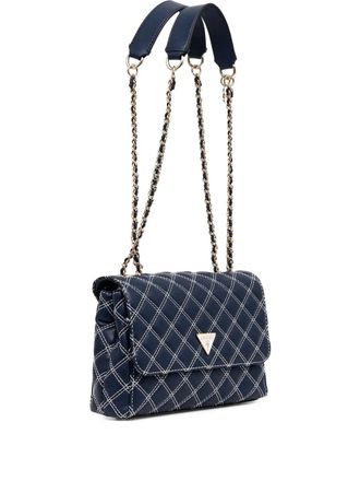 Guess Co quilted shoulder bag - women - Polyurethane - One Size - Blue