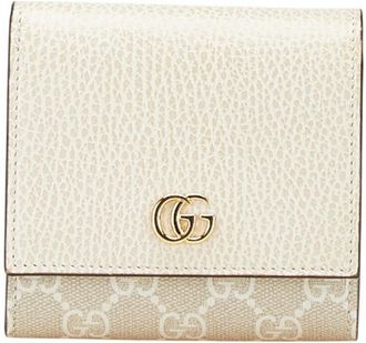 Gucci Beige White Pvc Leather Wallet (Bi-Fold) (Pre-Owned)