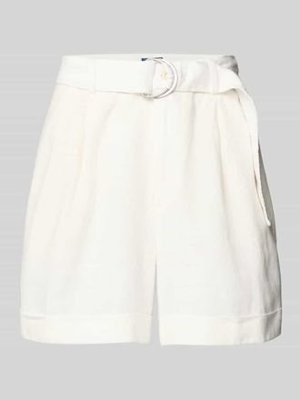 Polo Ralph Lauren Bermudas aus Leinen mit G&uuml;rtel in Weiss, Gr&ouml;&szlig;e 42
