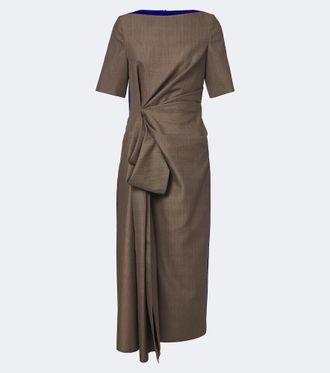 Roksanda Ilincic Caia draped wool midi dress