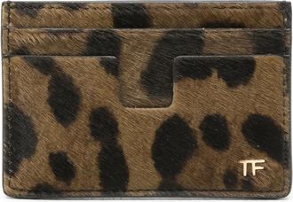 Tom Ford logo-appliqu&eacute; cardholder - Brown