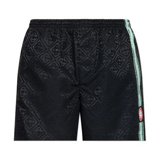 Casablanca Beachwear, male, Black, Size: 2XL Swim shorts with logo