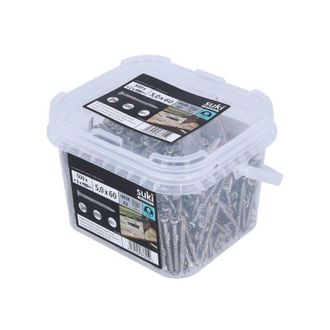 Suki Paquete De 500 Tornillos Para Terraza Suki De Acero Inoxidable Con Cabeza Avellanada, &Oslash;5 X L.60 Mm Suki