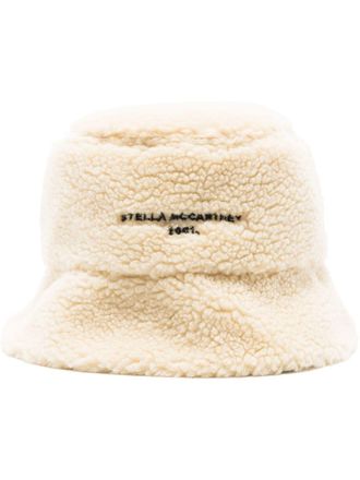 Stella McCartney Omkeerbare vissershoed van imitatielamswol - Beige