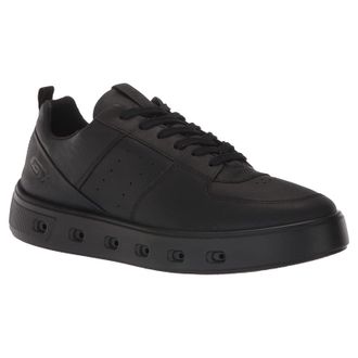 Ecco Ecco Street 720 Leather Womens Low Top Trainers - Black - Size:UK 6.5-7