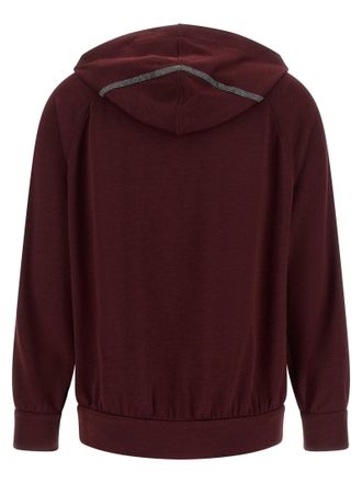 Brunello Cucinelli Womens Bordeaux Cotton Sweatshirt Clothing