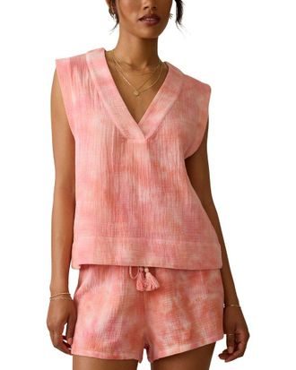 Faherty Dune Cotton Gauze Top