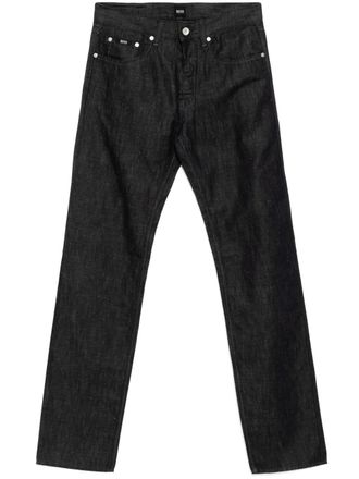 BOSS straight-leg jeans - men - Linen/Flax/Cotton - 31/34 - Blue