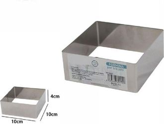 Trade Shop Trade Shop - Set 12 Pezzi Forme Formina Stampi Per Dolci Torte Biscotti Quadrati 10x4cm 60412