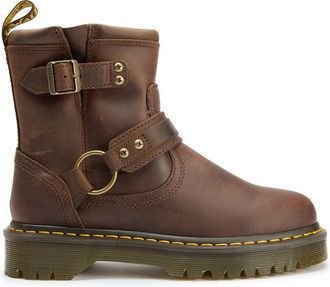 Dr. Martens Womens Dr Anistone Harness Boots - Brown Leather - Size UK 5
