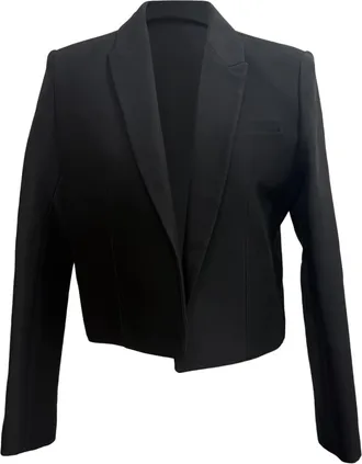 Iro Iro Jomara Cropped Blazer in Black Cotton