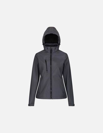 Regatta Womens Regatta Womens/Ladies Venturer Hooded Soft Shell Jacket - Grey - Size: 10