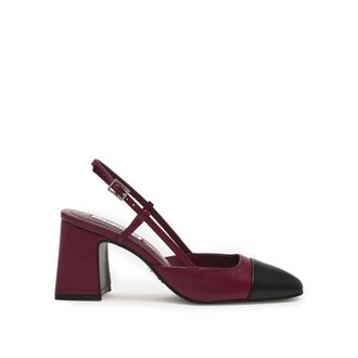 Steve Madden Womens Leather Zeina Bcq Heels - Red - Size UK 5