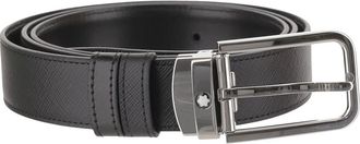 Montblanc 30 mm Omkeerbare Leren Riem - Heren - Riemen - Zwart - ONE Size - Leer - Accessoires