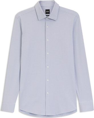 BOSS Slim-fit shirt in Italian performance-stretch jersey