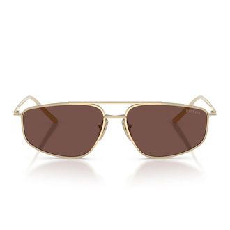Prada Sunglasses Prc51 S Zvn80 T Pale Gold/Chocolate Black Women