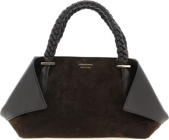 Ferragamo Brown Goatskin Womens Handbag
