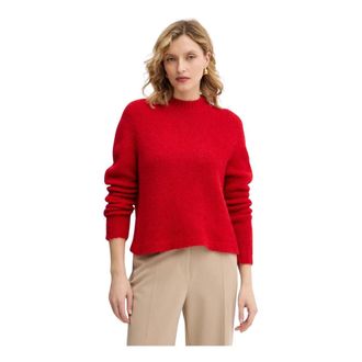 Twinset Alpaca Blend Jumper - Dames - Ronde hals truien - Rood - L - Wol - Truien & Vesten