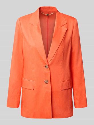 Marc Cain Blazer aus Leinen-Mix mit Pattentaschen in Koralle, Gr&ouml;&szlig;e 34