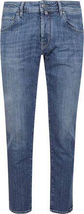 Jacob Cohen Scott Slim Cropped Jeans - Heren - Cropped Jeans - Blauw - W35 - Katoen - Jeans