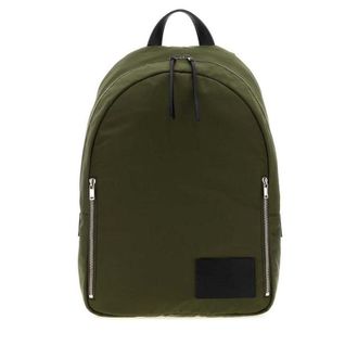Jil Sander Olive Green Fabric Urban Backpack 310 Zaini