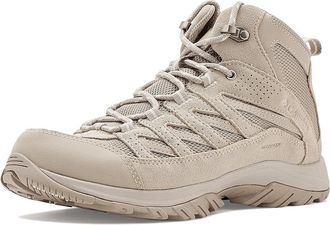 Columbia Crestwood Mid Waterproof Womens Shoes Soft Taupe/Sea Salt : 10.5 B - Medium, Synthetic/Textile