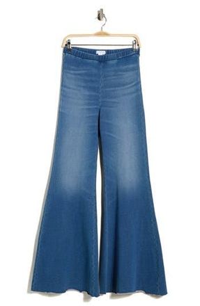 Good American Jeanius Flare Cotton French Terry Pants in Indigo900 at Nordstrom Rack, Size X-Small