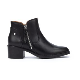 Pikolinos Bacarot Boot - Dames - Laarzen met Hak - Zwart - 39 EU - Leer - Schoenen