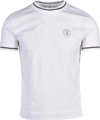 Brunello Cucinelli t-shirt - Heren - T-shirts - Wit - S - Katoen - Tops