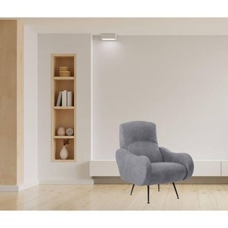 Dmora Butaca Dromondin, Con Reposabrazos, Hecho En Italia, Gris