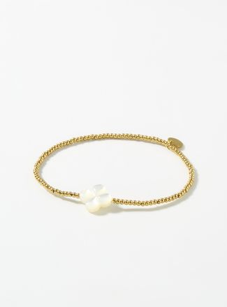 Simons Womens Pearly clover bead bracelet