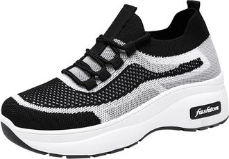 Generic Platform Sport Shoes Walking Trainers for Women UK Womens Spring and Autumn Thick Casual Height Enhancing Mesh Breathable Casual Shoes Wide Fit Sneake